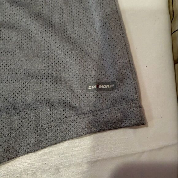 Danskin Now Women's Gray Short Sleeve T-Shirt M Ruffle Trim Casual - Picture 5 of 6